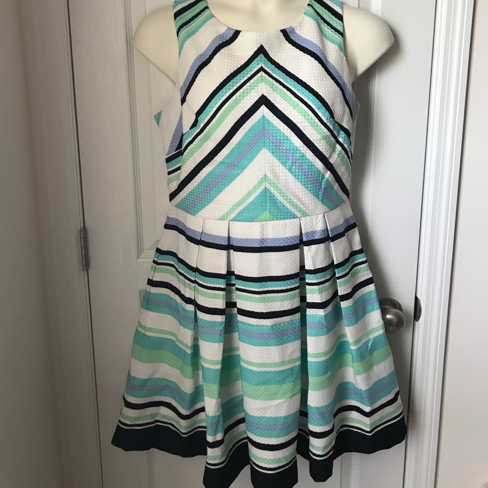 Danny and Nicole Striped Fit and Flare Dress 14